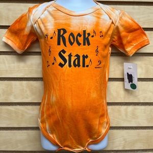 Orange Rock Star Onesie: Large (27-32lbs)
